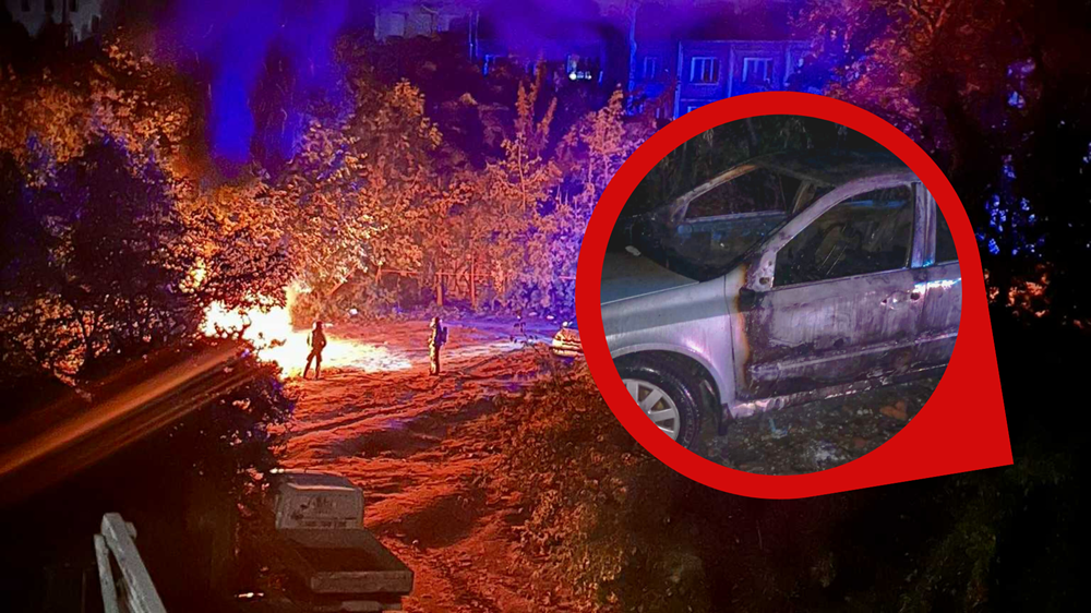 Pożar samochodu przy ul. Lipowej w Kaliszu. Służby nie wykluczają celowego podpalenia