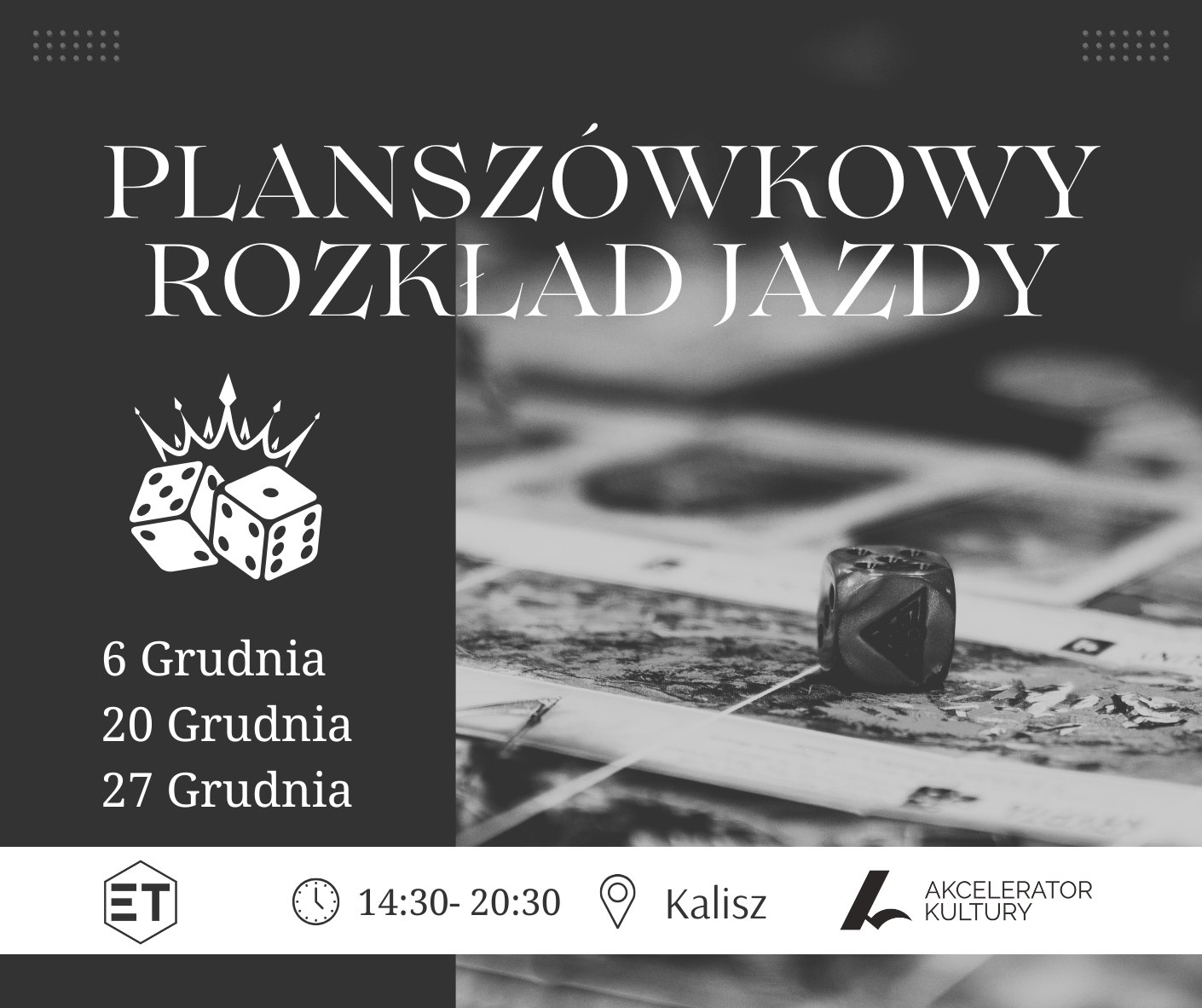 Kalisz Gra w Planszówki – Trzy Edycje w grudniu!